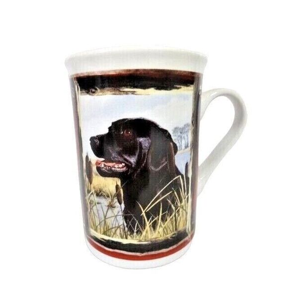 Black Labrador Retriever Hunting Dog Coffee Mug Cup 4-in Ceramic Gift NEW - Picture 2 of 3